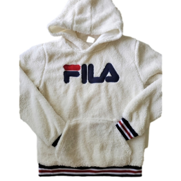 2/$35  FILA Sherpa Fleece Lined hood with Kangeroo pouch pocket Fits Women 6-8 - Picture 3 of 15